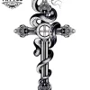 tatouage éphémère croix serpent design unique symbolique