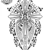 tatouage_croix_tahitienne_ephemere_design_polynesien tatouage_croix_tahitienne_ephemere_design_polynesien