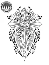 tatouage_croix_tahitienne_ephemere_design_polynesien tatouage_croix_tahitienne_ephemere_design_polynesien
