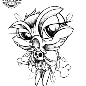 tatouage-temporaire-hibou-design-ephemere tatouage-temporaire-hibou-design-ephemere