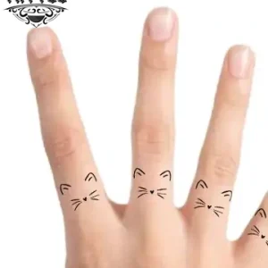 tatouage ephemere doigt chat design amoureux felins tatouage ephemere doigt chat design amoureux felins