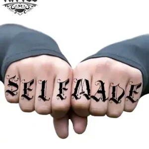 tatouage ephemere doigt homme design lettre personnalise doigt