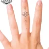 tatouage doigt éphémère motif lotus élégant tatouage doigt éphémère motif lotus élégant