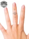 tatouage doigt éphémère motif lotus élégant tatouage doigt éphémère motif lotus élégant