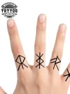 tatouage doigt ephemere design rune nordique tatouage doigt ephemere design rune nordique