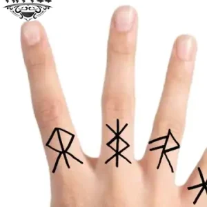 tatouage doigt ephemere design rune nordique tatouage doigt ephemere design rune nordique