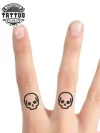 tatouage doigt éphémère tête de mort tatouage doigt éphémère tête de mort
