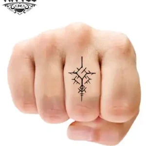 Tatouage éphémère doigt viking design nordique temporaire pour mains Tatouage éphémère doigt viking design nordique temporaire pour mains