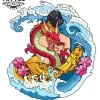 tatouage DRAGON éphémère couleur art corporel design fantaisie tatouage DRAGON éphémère couleur art corporel design fantaisie