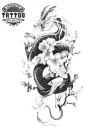tatouage-ephemere-dragon-et-fleur-design-temporaire-tattoo-oriental tatouage-ephemere-dragon-et-fleur-design-temporaire-tattoo-oriental