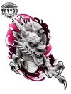 tatouage-ephemere-femme-dragon-mystique tatouage-ephemere-femme-dragon-mystique
