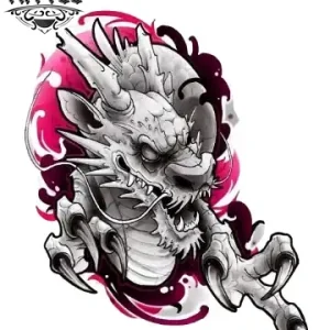 tatouage-ephemere-femme-dragon-mystique tatouage-ephemere-femme-dragon-mystique