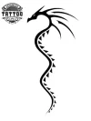 tatouage-ephemere-dragon-fin-design-subtil-elegant tatouage-ephemere-dragon-fin-design-subtil-elegant