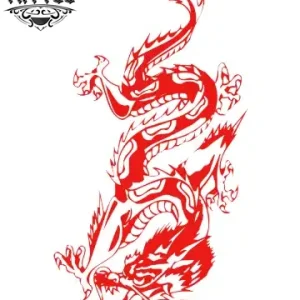 tatouage-ephemere-dragon-japonais-rouge-art-corporel-temporise tatouage-ephemere-dragon-japonais-rouge-art-corporel-temporise
