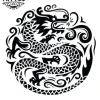 tatouage ephemere dragon noir temporaire realiste