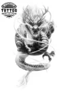 tatouage-ephemere-dragon-noir-blanc-temporaire