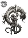 tatouage-ephemere-dragon-samurai-impressionnant