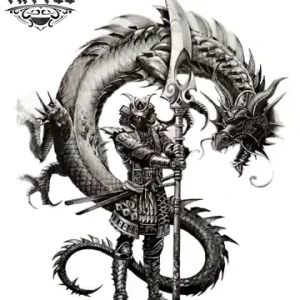 tatouage-ephemere-dragon-samurai-impressionnant tatouage-ephemere-dragon-samurai-impressionnant