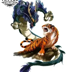 tatouage-ephemere-dragon-tigre-art-corporel-temporaires-unique tatouage-ephemere-dragon-tigre-art-corporel-temporaires-unique