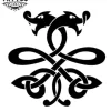 tatouage dragon éphemère viking réaliste