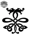 tatouage dragon éphemère viking réaliste