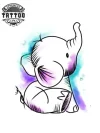 tatouage-ephemere-elephant-aquarelle-art-corps