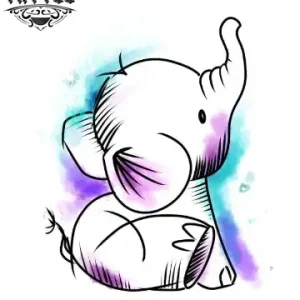 tatouage-ephemere-elephant-aquarelle-art-corps tatouage-ephemere-elephant-aquarelle-art-corps