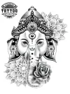 tatouage-elephant-ephemere-elegant-pour-jambes-courtes