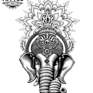 tatouage bouddhisme ephemere elephant sacre