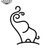 tatouage-elephant-ephemere-contour-design-minimaliste tatouage-elephant-ephemere-contour-design-minimaliste