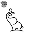 tatouage-elephant-ephemere-contour-design-minimaliste tatouage-elephant-ephemere-contour-design-minimaliste
