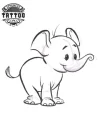 tatouage-elephant-temporaire-dessin-artistique-tendance