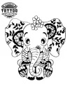 tatouage-ephemere-elephant-sur-short-design-element-elegant-mode tatouage-ephemere-elephant-sur-short-design-element-elegant-mode