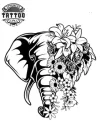 tatouage-elephant-ephemere-design-fleur tatouage-elephant-ephemere-design-fleur