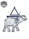 tatouage-elephant-ephemere-sur-short