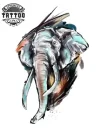 tatouage-elephant-ephemere-elegant-homme