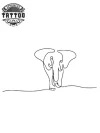 tatouage elephant éphemère élégant element pour short élégant