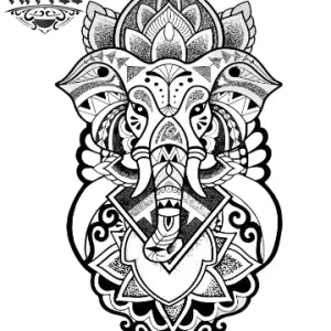 tatouage-manchette-ephemere-elephant tatouage-manchette-ephemere-elephant
