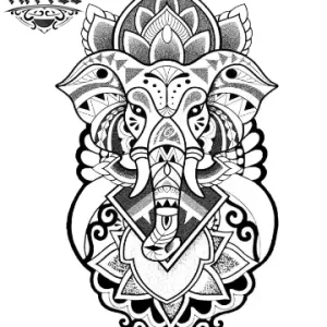 tatouage-elephant-ephemere-elegant-mandala-femme tatouage-elephant-ephemere-elegant-mandala-femme