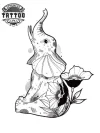 tatouage-elephant-ephemere-rose-design-temporaire-adulte-enfant tatouage-elephant-ephemere-rose-design-temporaire-adulte-enfant