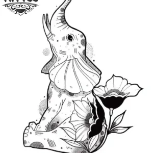 tatouage-elephant-ephemere-rose-design-temporaire-adulte-enfant tatouage-elephant-ephemere-rose-design-temporaire-adulte-enfant