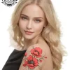 tatouage ephemere epaule femme fleur design unique tatouage ephemere epaule femme fleur design unique