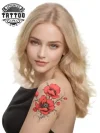 tatouage ephemere epaule femme fleur design unique tatouage ephemere epaule femme fleur design unique