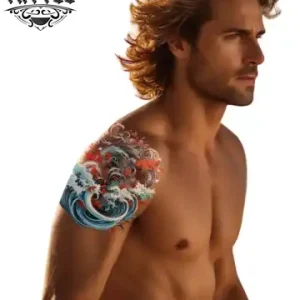 tatouage-ephemere-epaule-japonais-motif-traditionnel tatouage-ephemere-epaule-japonais-motif-traditionnel
