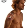 tatouage-epaule-ephemere-lion-majestueux tatouage-epaule-ephemere-lion-majestueux