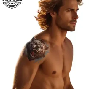tatouage-epaule-ephemere-design-ours-durable-securise