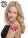 tatouage-epaule-ephemere-pivoine-fleur-elegante tatouage-epaule-ephemere-pivoine-fleur-elegante