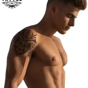 tatouage-epaule-ephemere-polynesien-design-authentique tatouage-epaule-ephemere-polynesien-design-authentique