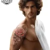 tatouage-epaule-homme-rose-ephemere-tendance tatouage-epaule-homme-rose-ephemere-tendance