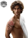 tatouage-epaule-homme-rose-ephemere-tendance tatouage-epaule-homme-rose-ephemere-tendance